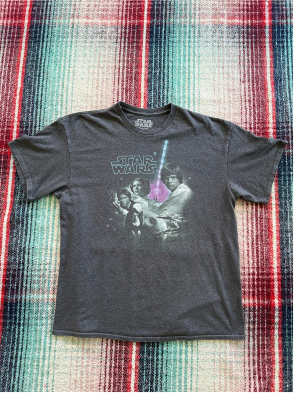 Vintage Star Wars A New Hope Gray Short Sleeve Tee XL